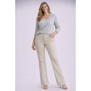 ILTM I Love Tyler Madison PullOn Pants Women M Beige Stretch Slim Career Comfort
